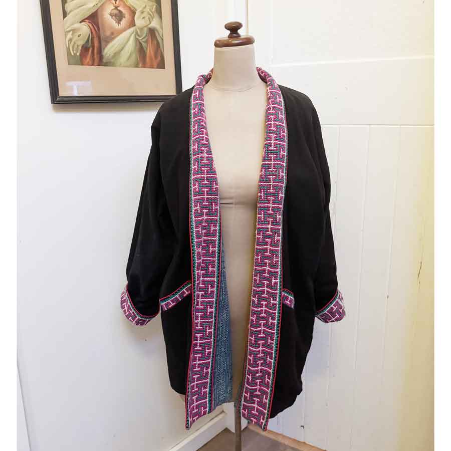 Stylish reversible embroidered jacket