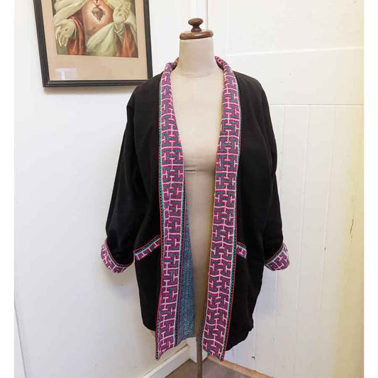 Stylish reversible embroidered jacket