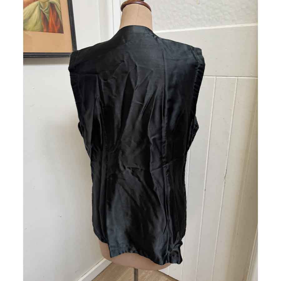 Black embroidered Indian vest