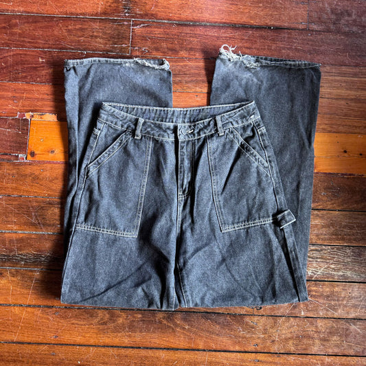 sz 8-10 black faded jeans