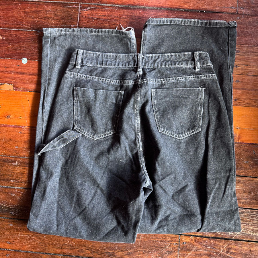 sz 8-10 black faded jeans