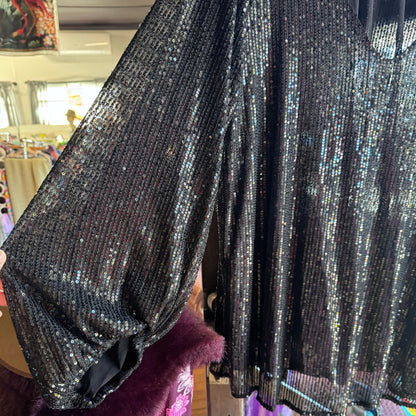 sz 18 black sparkly blouse