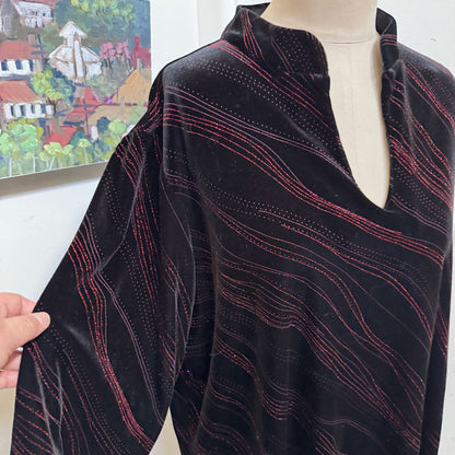 Plus size sparkly velvet top