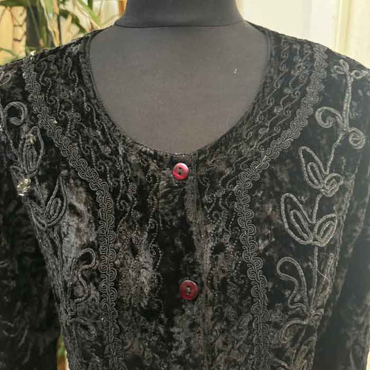 Vintage velvet embroidered jacket