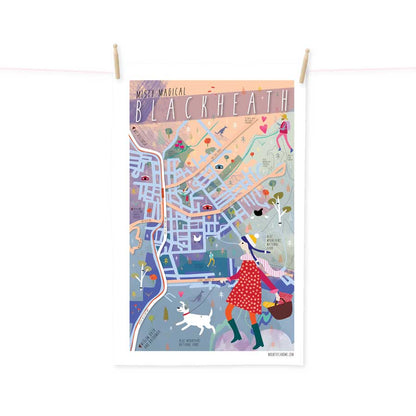 Blackheath map tea towel