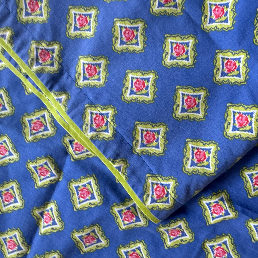 European pillow cases blue floral set