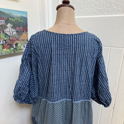 sz 4xl Adrift long blue boho dress
