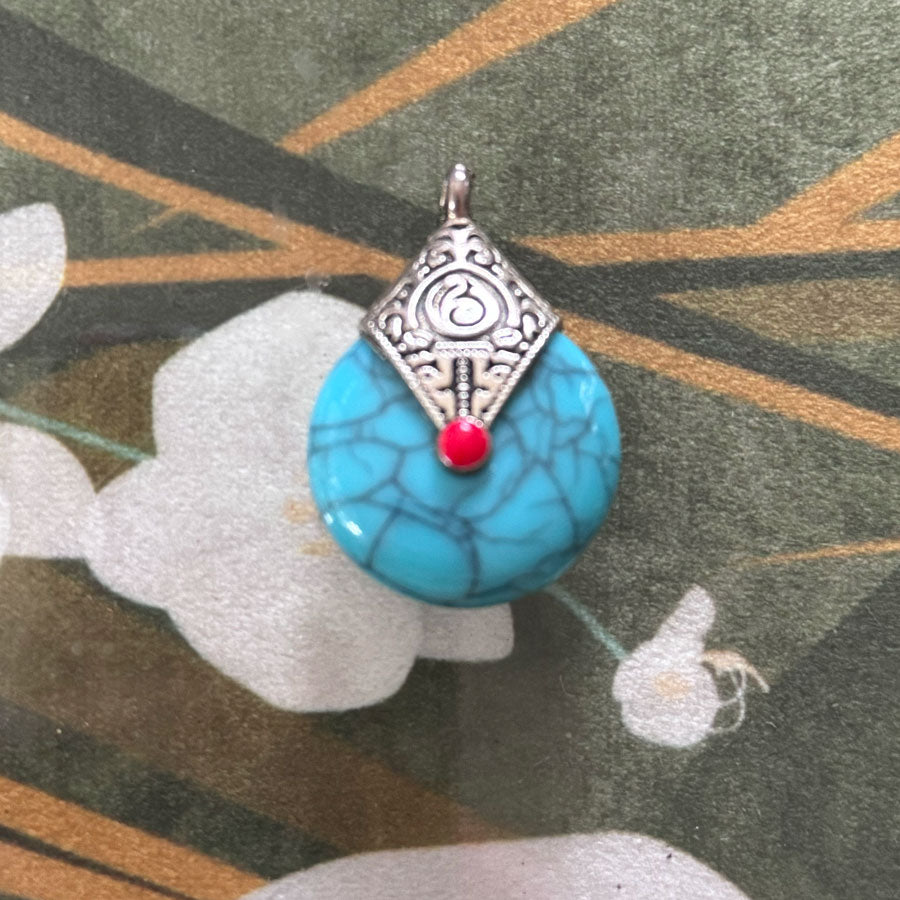 Blue turquoise pendant