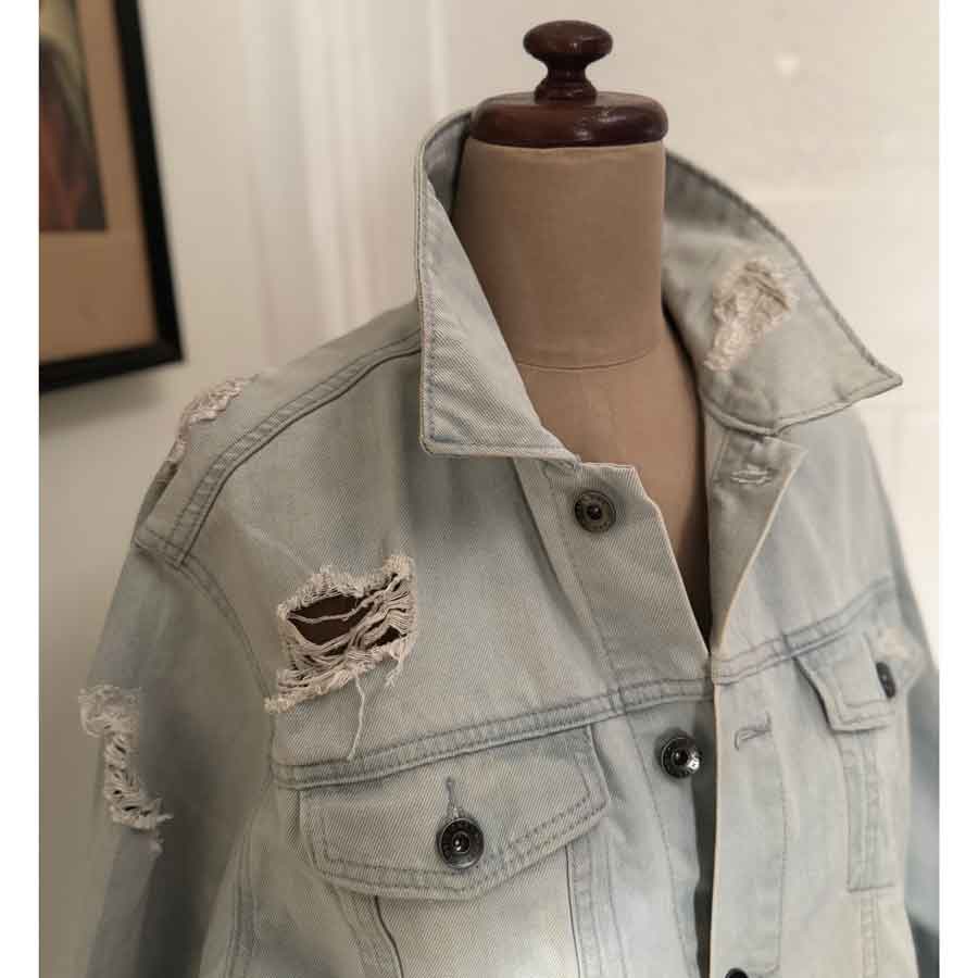 sz M mens Bon Jovi denim jacket