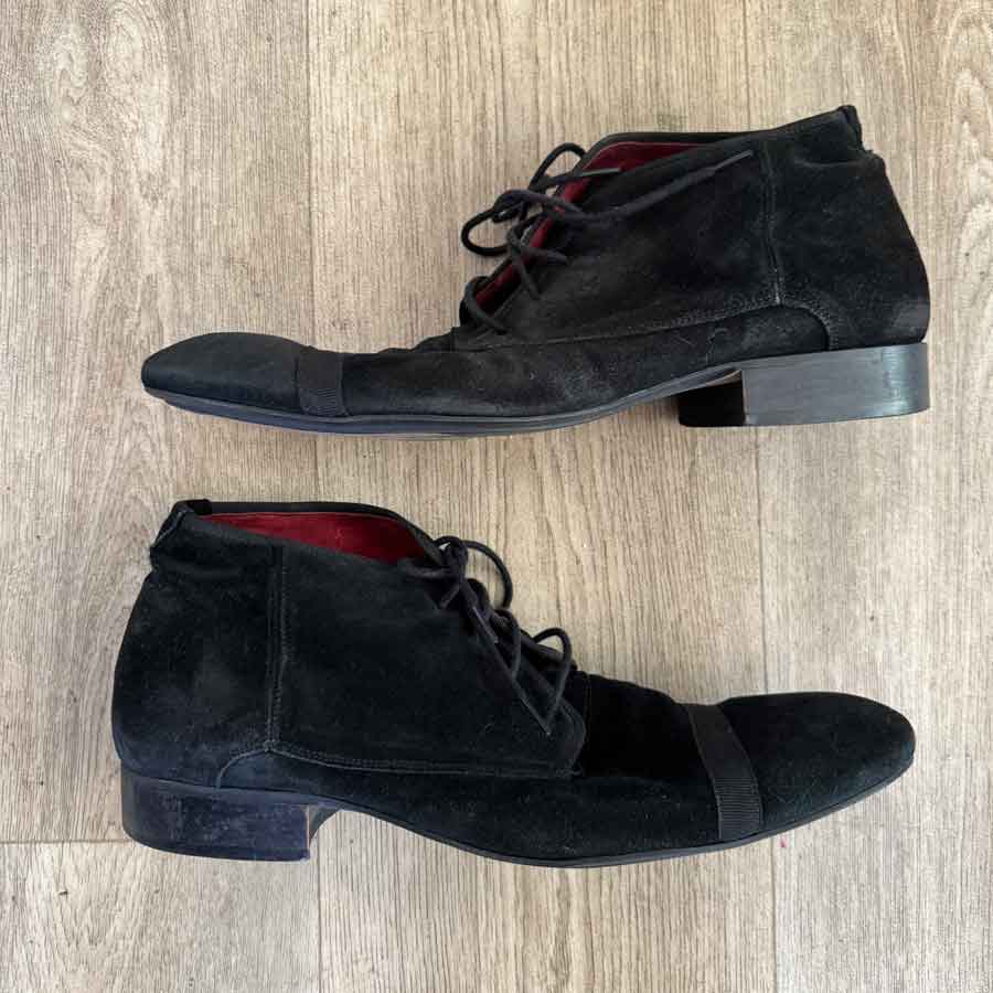 sz 44 Brando italian black suede boots