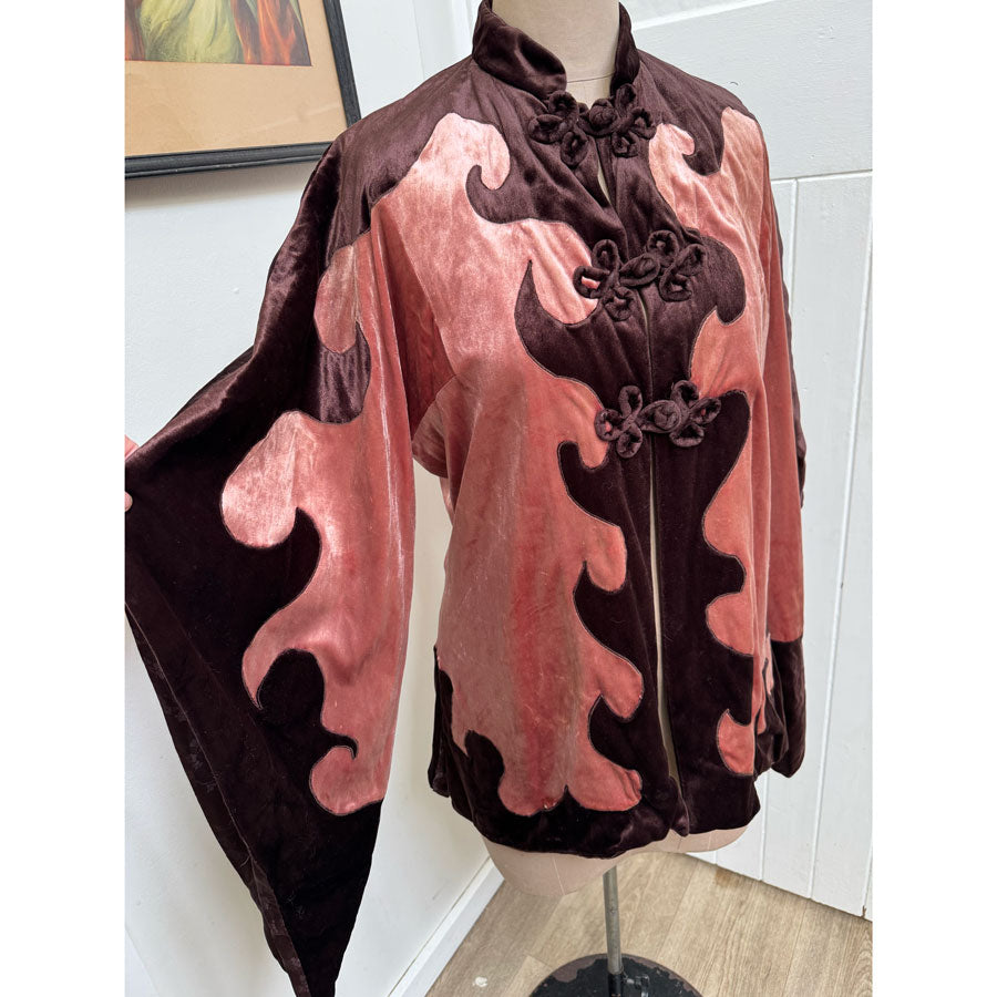 Incredible vintage velvet brown jacket