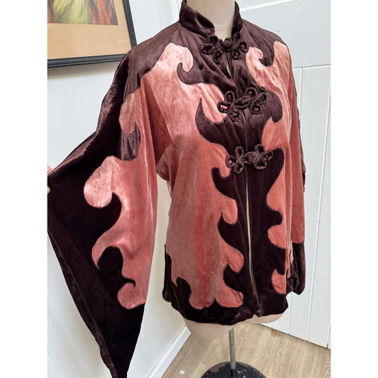 Incredible vintage velvet brown jacket