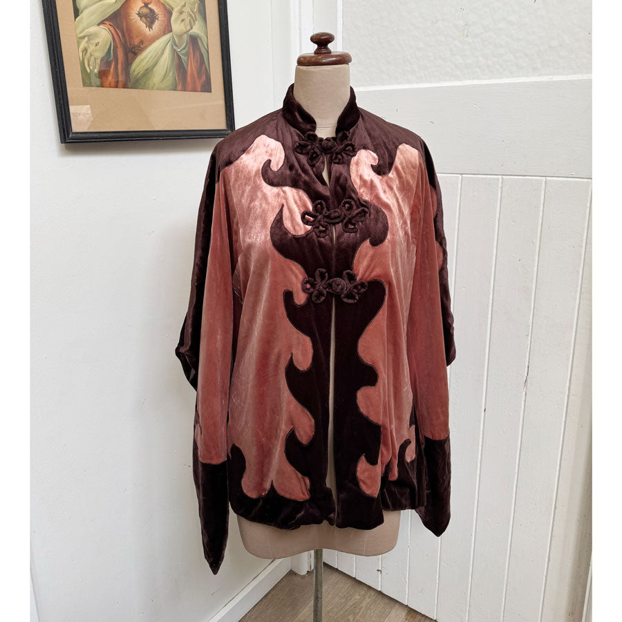 Incredible vintage velvet brown jacket