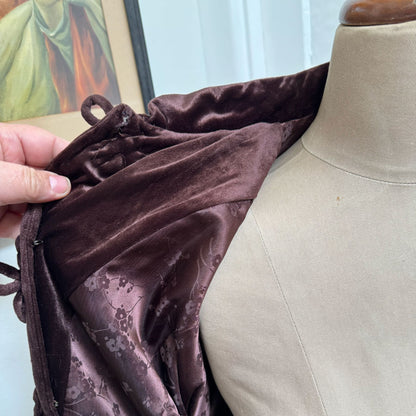 Incredible vintage velvet brown jacket