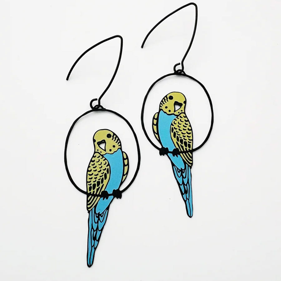 Budgerigar earrings