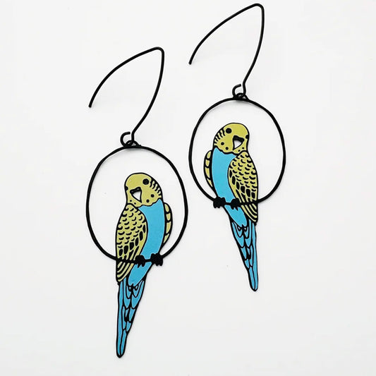 Budgerigar earrings