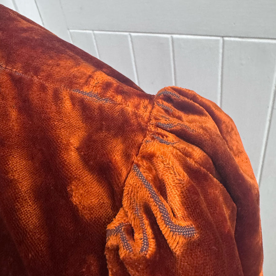 Rust velvet vintage capelet