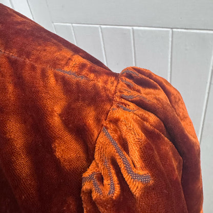 Rust velvet vintage capelet