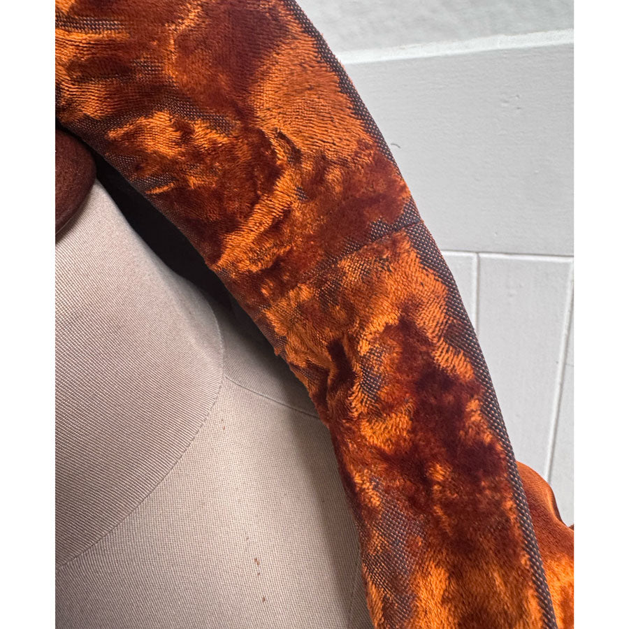 Rust velvet vintage capelet