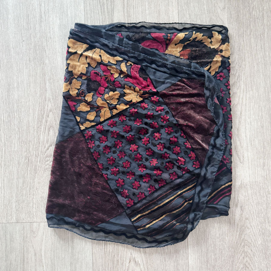 Burnt velvet scarf