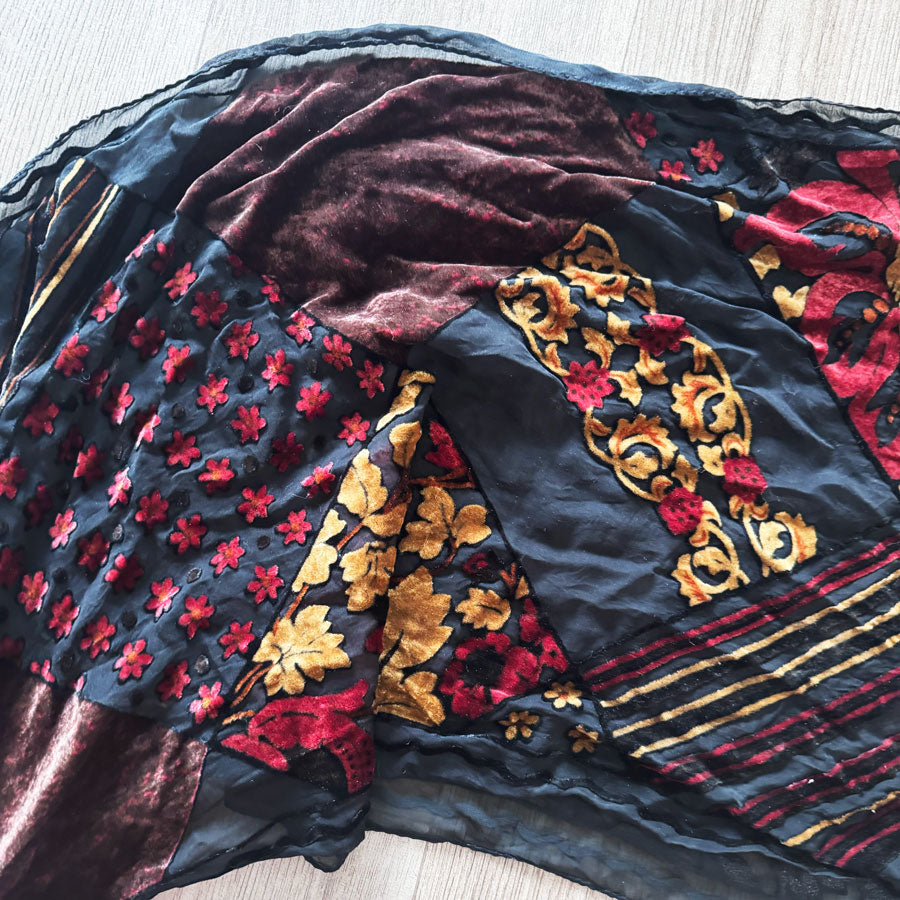Burnt velvet scarf