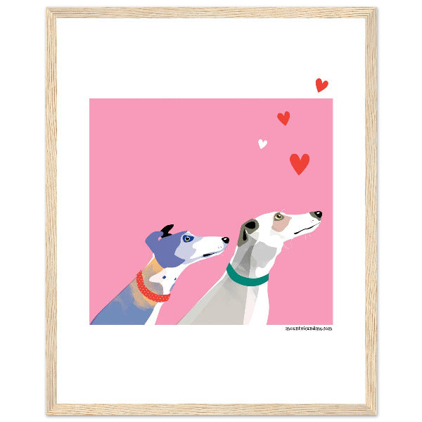 Greyhound Love Framed Poster