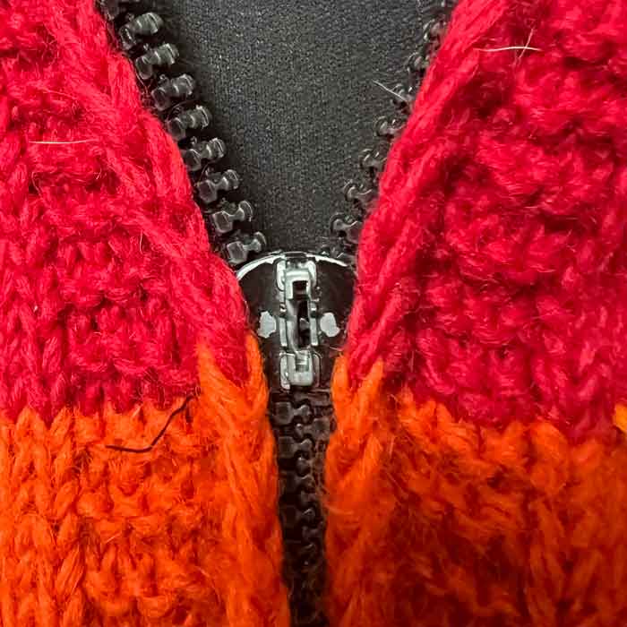 Carnival wild red orange knit jacket