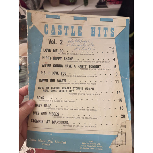 Castle hits 1960s sheet music