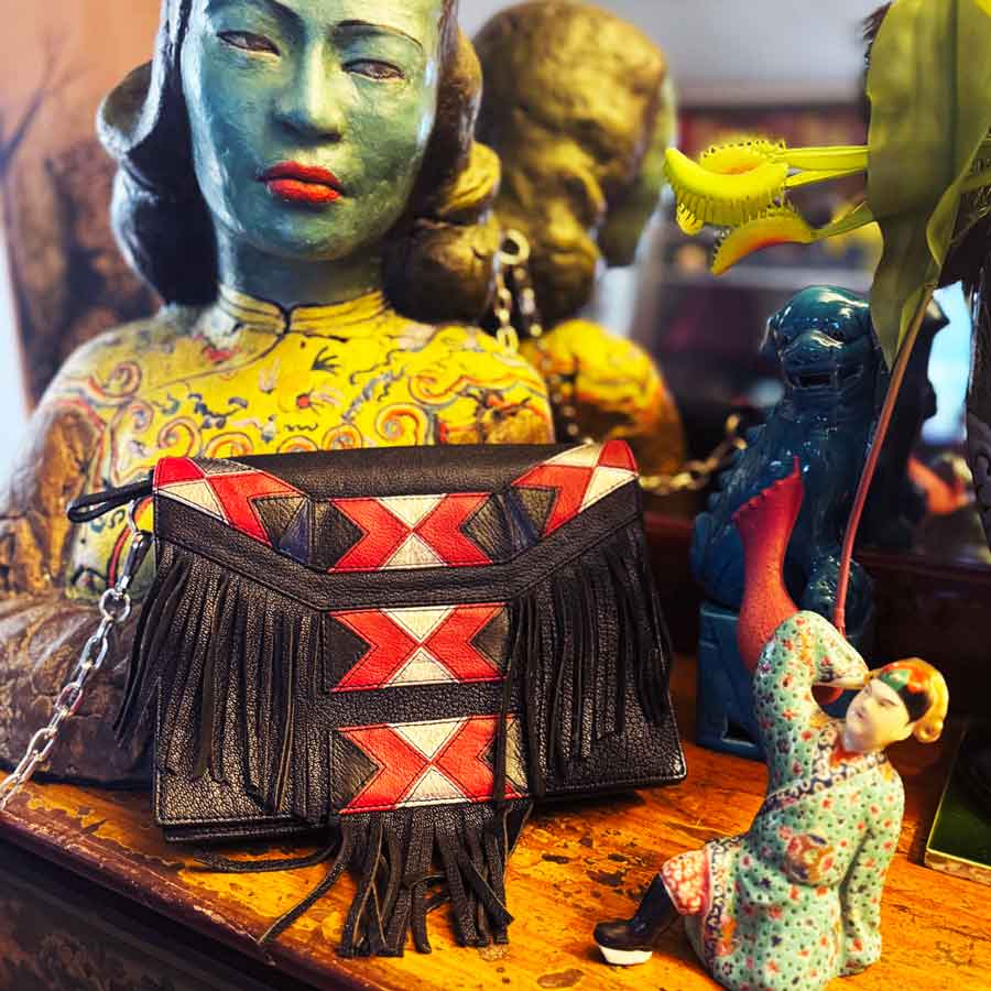 Catherine Tran leather tassel bag