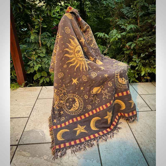 Vintage Celestial cotton blanket