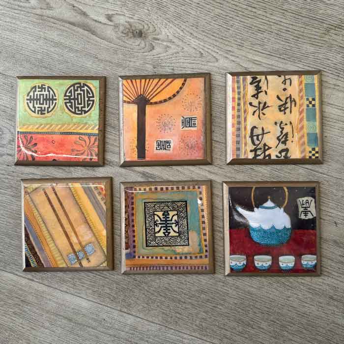 Oriental handmade coasters