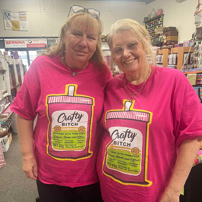 RTS Crafty Bitch hot pink classic t shirt