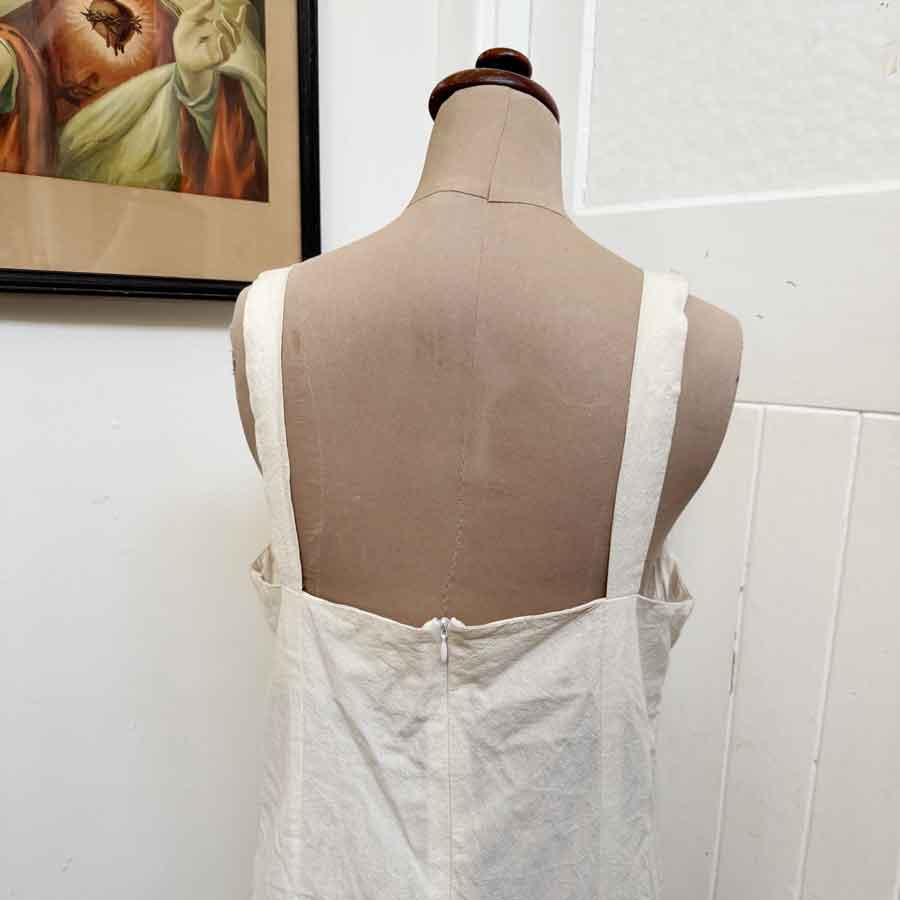 Cream embroidered maxi dress