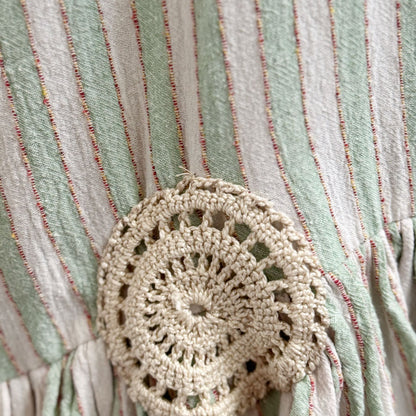 sz 3XL curvy doilied striped dress