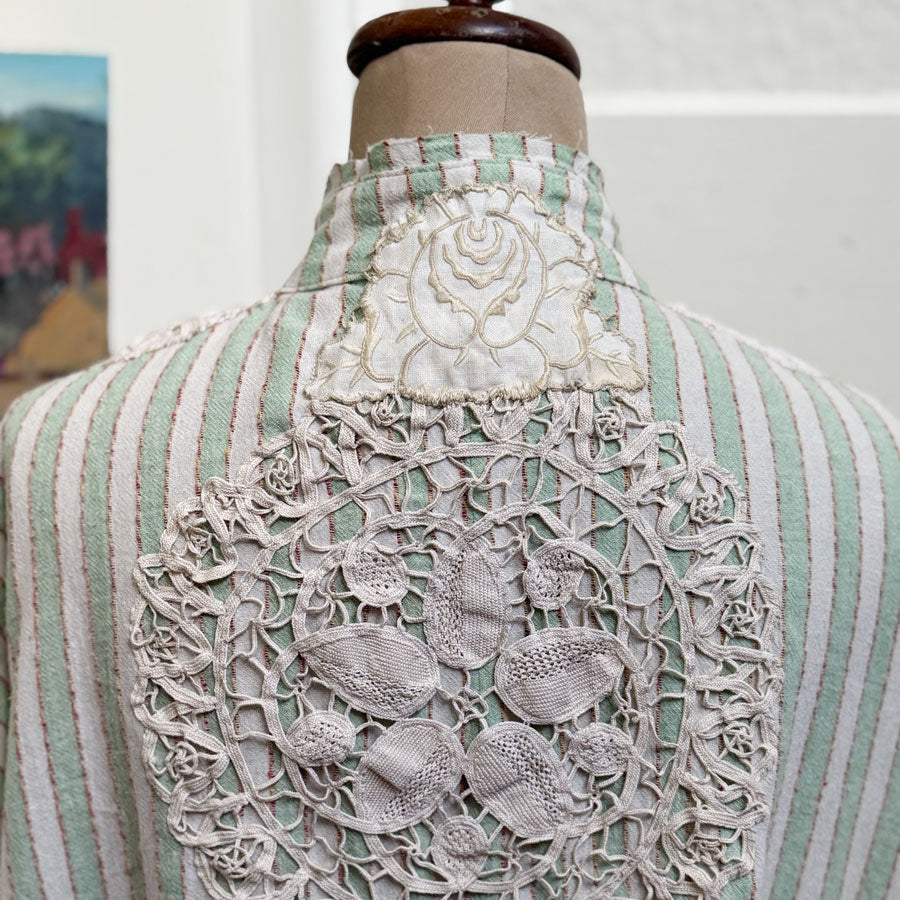 sz 3XL curvy doilied striped dress