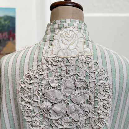 sz 3XL curvy doilied striped dress