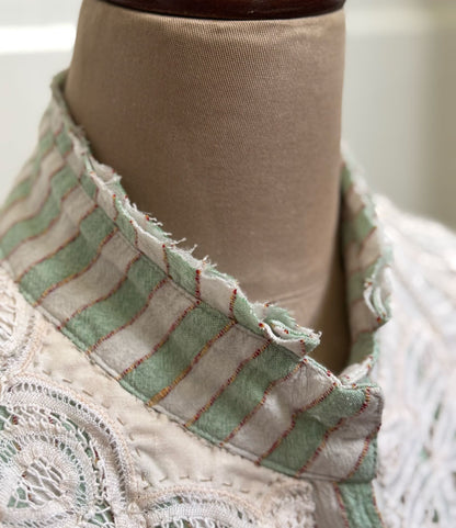 sz 3XL curvy doilied striped dress