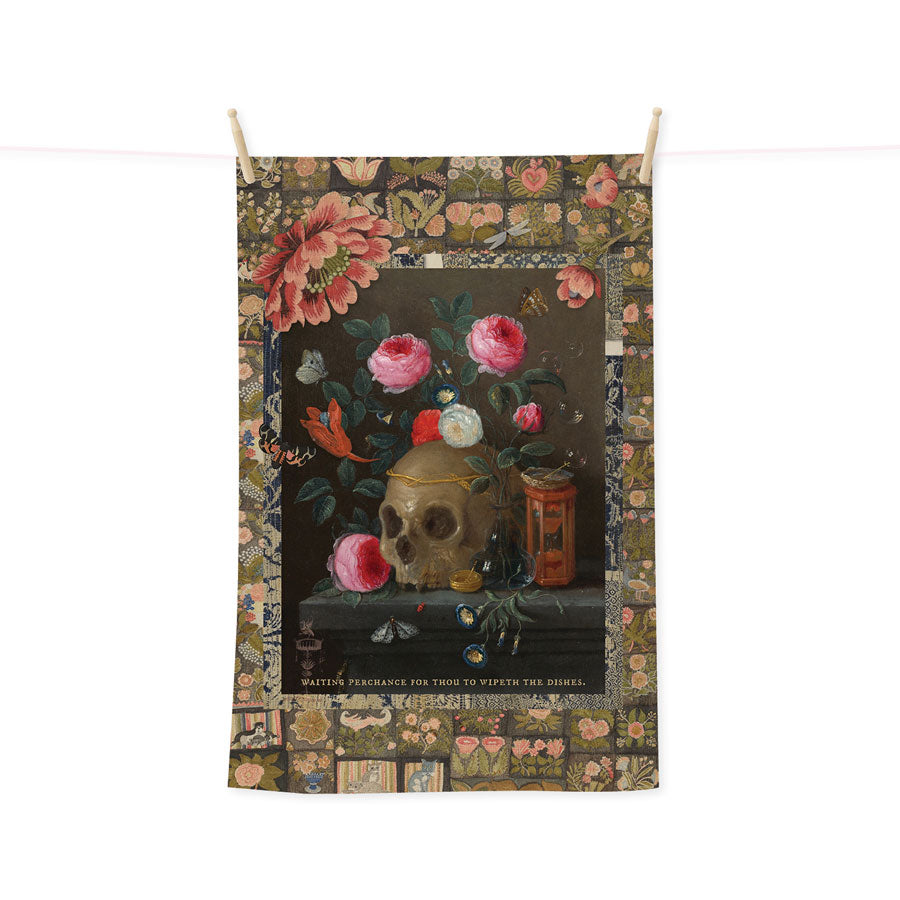 Dark beauty tea towel