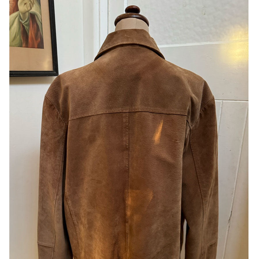 sz M dark brown suede jacket
