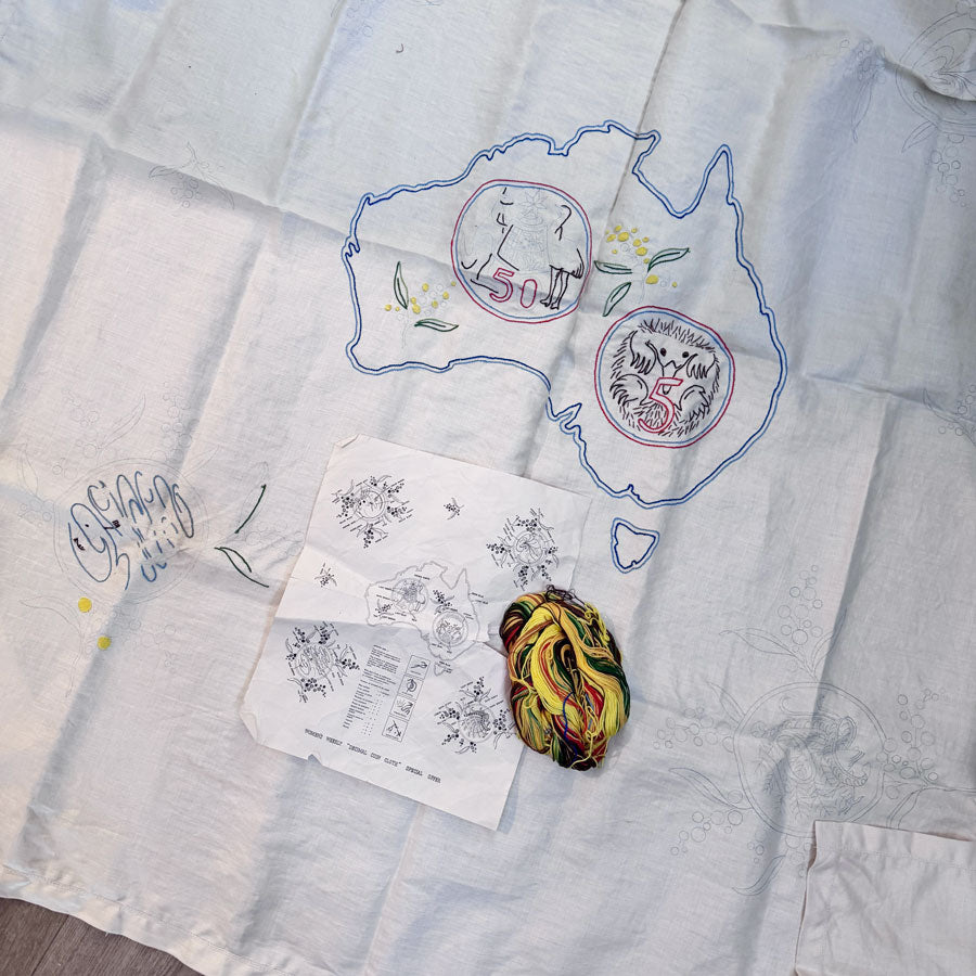 Decimal Coin Cloth embroidery tablecloth