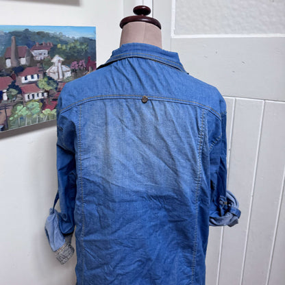 Western style ladies denim shirt