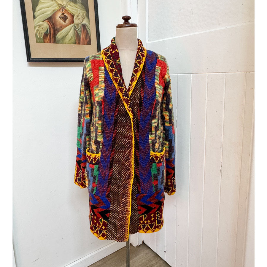 sz XS colourful Desigual long cardigan