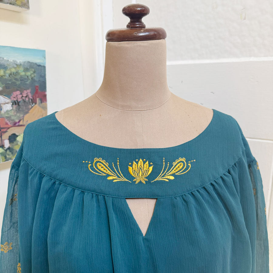 sz 3X Disney teal floaty dress