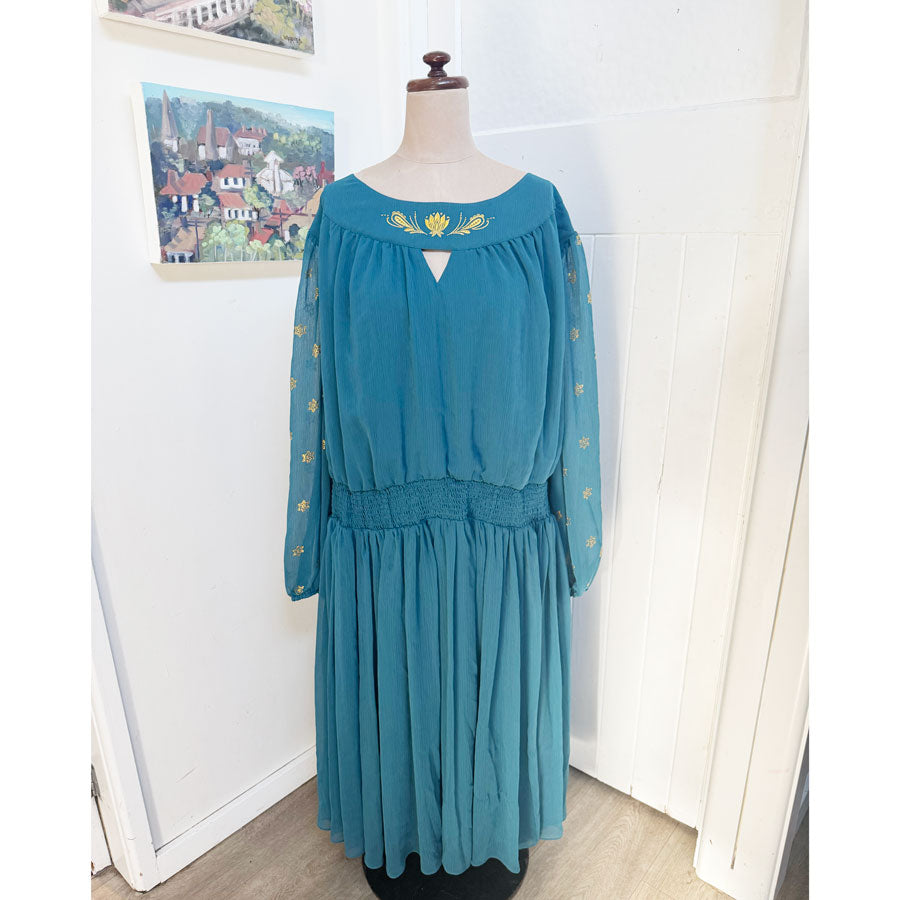 sz 3X Disney teal floaty dress