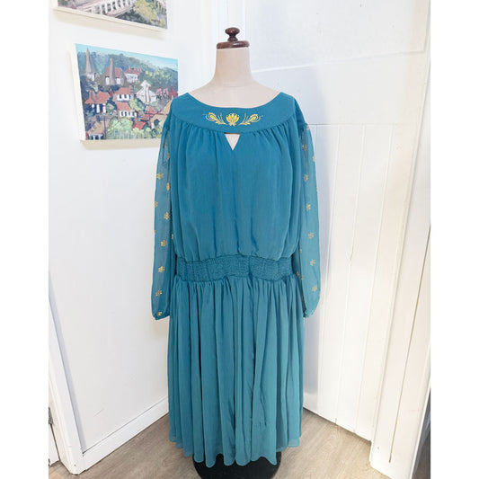 sz 3X Disney teal floaty dress