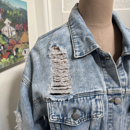 sz XL mens acid wash dragon jacket