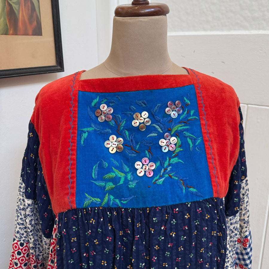 Freesize Ethnic patchwork gypsy dress