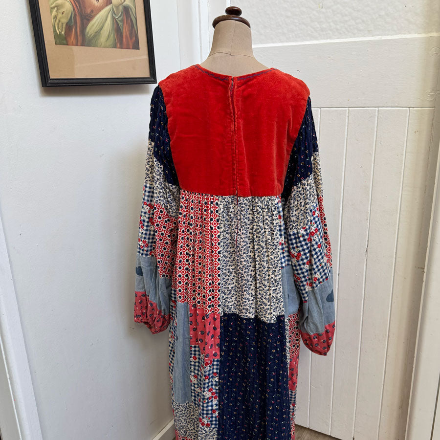 Freesize Ethnic patchwork gypsy dress