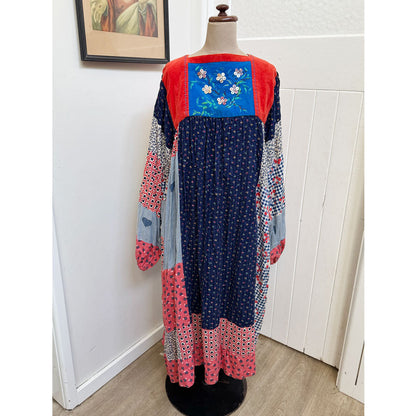 Freesize Ethnic patchwork gypsy dress