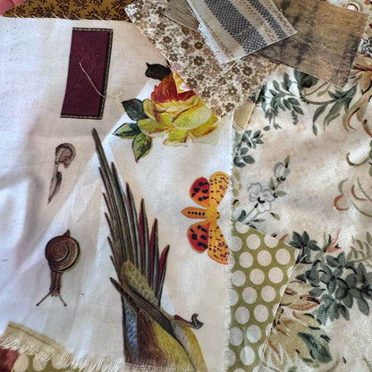 Floral scraps fabric pack